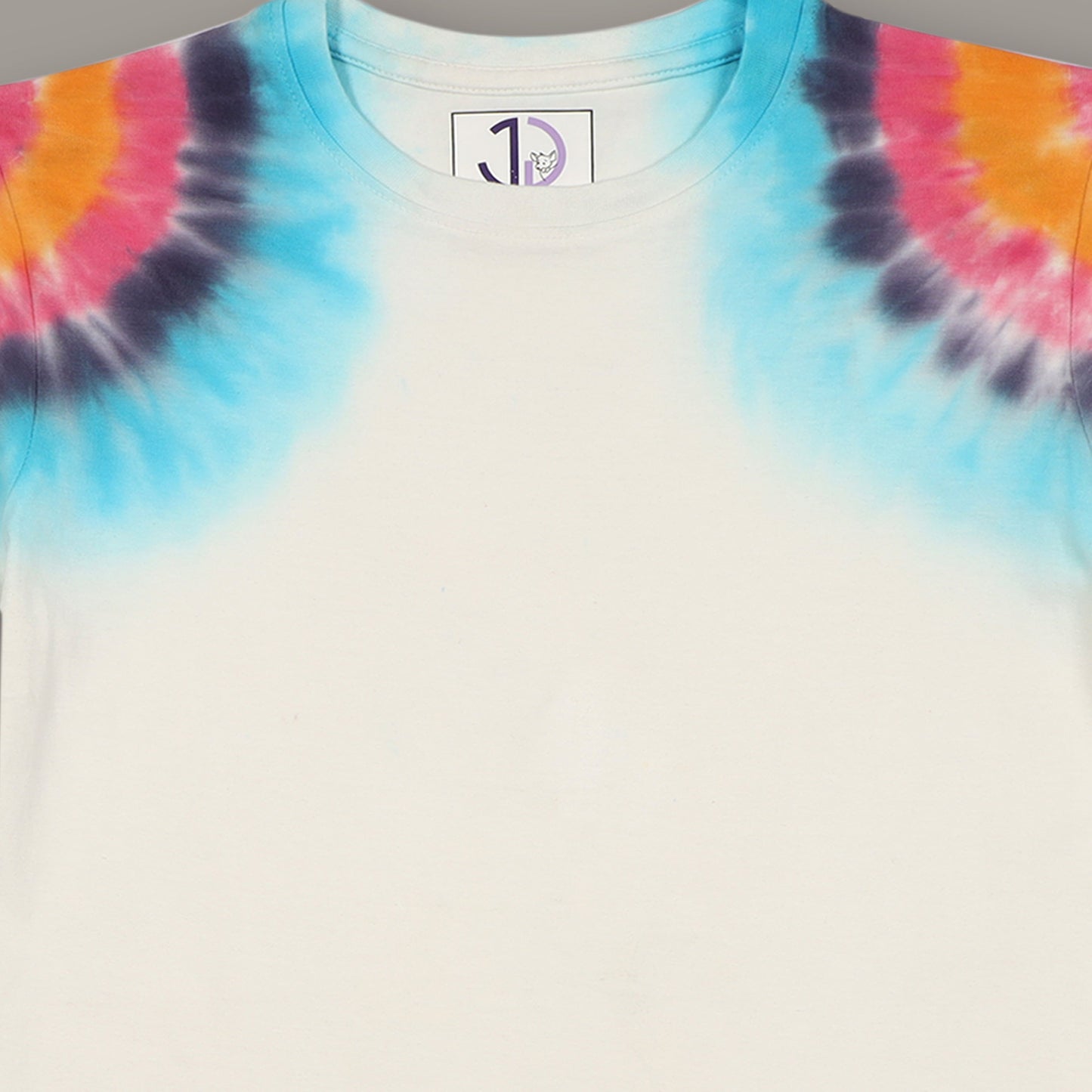 Boys Tie & Dye White Longline Drop Shoulder T-Shirt