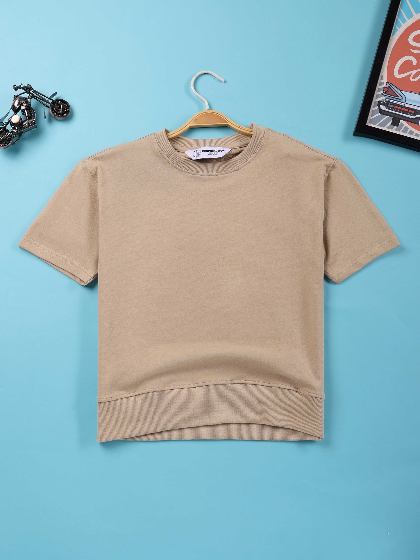 Boys Beige Oversized Co-Ord Set