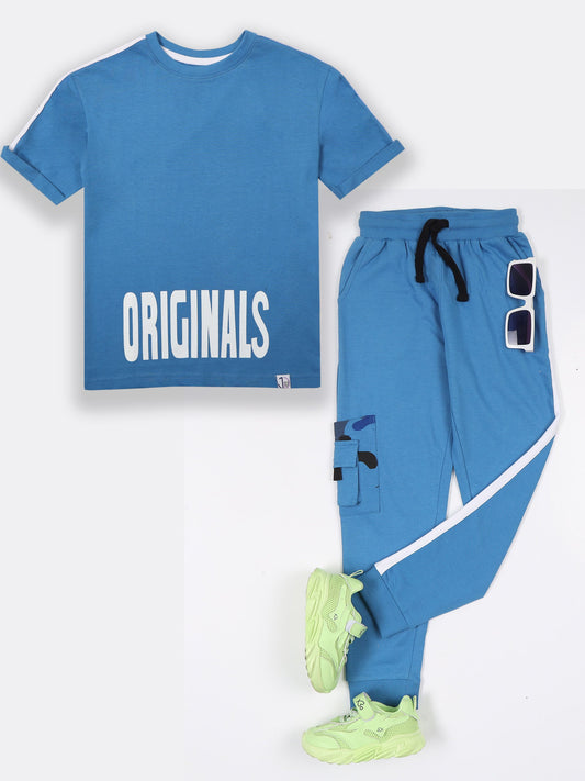 Boys Blue Regular fit Co-Ord Set