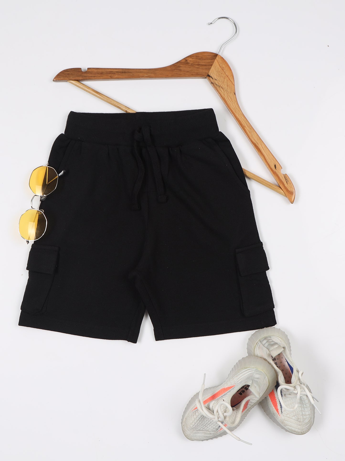 Boys Solid Regular fit Black  Shorts