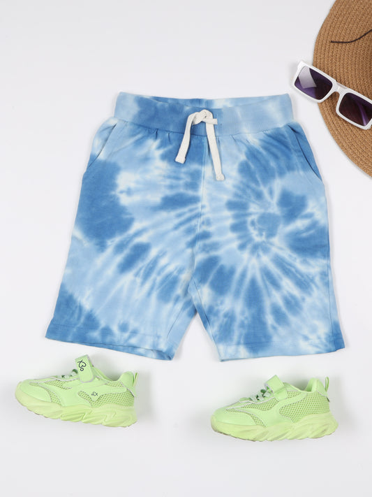 Boys Tie & Dye Regular fit Multi Color  Shorts