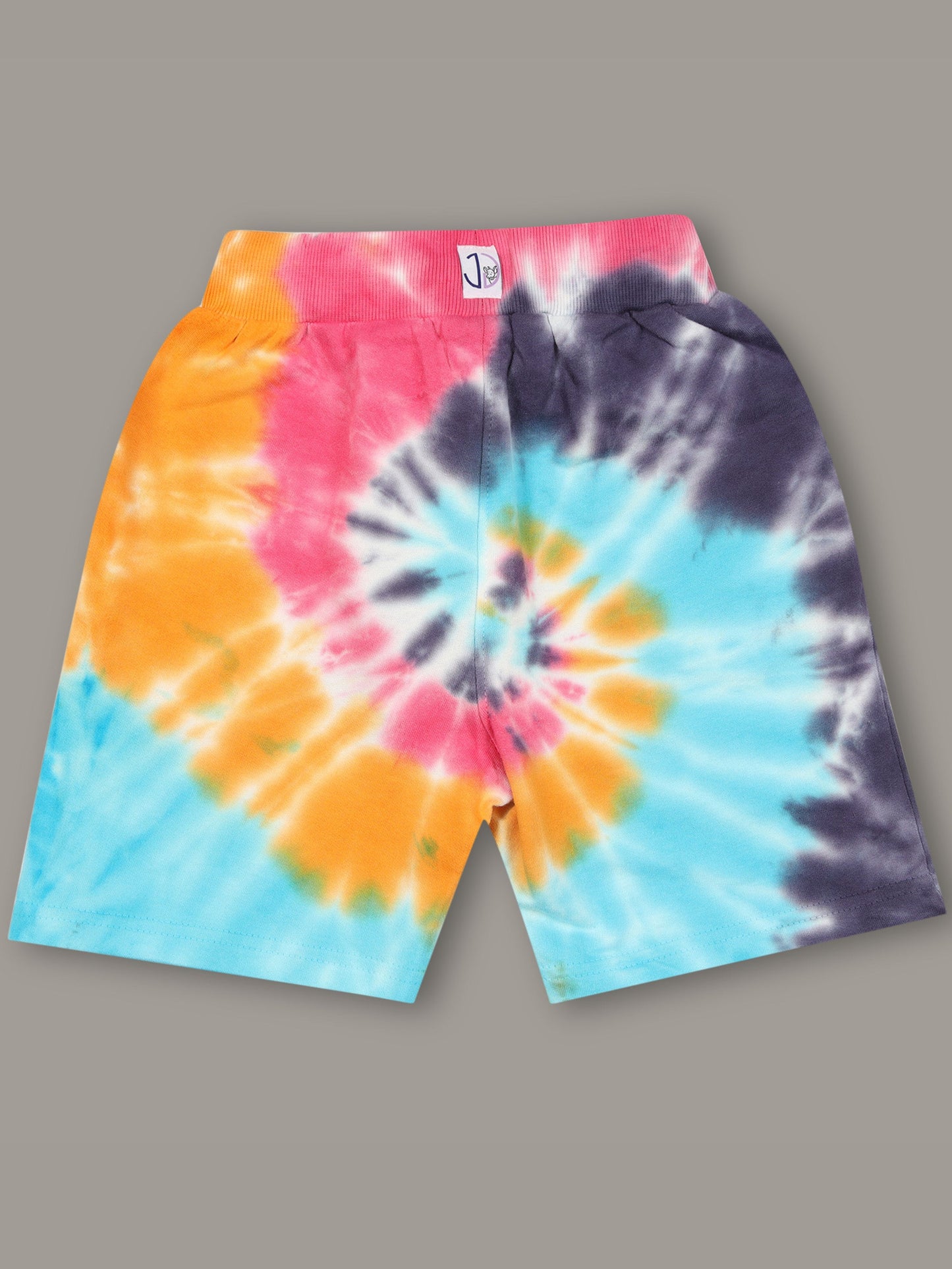 Boys Tie & Dye Multi Color Regular fit Shorts