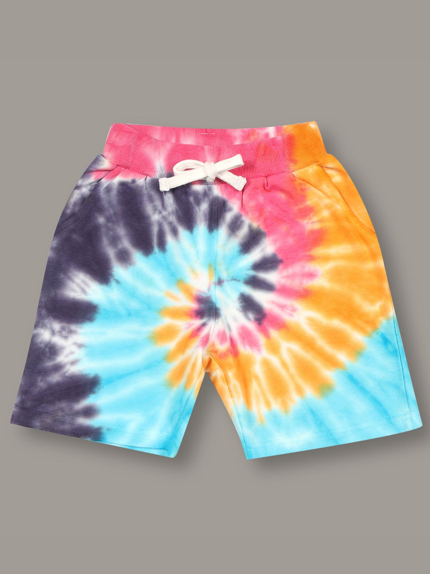 Boys Tie & Dye Multi Color Regular fit Shorts