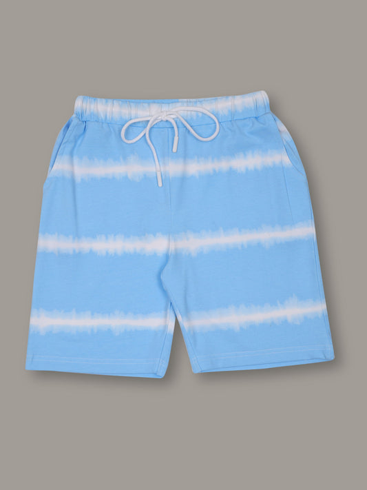 Boys Tie & Dye Blue Regular fit Shorts