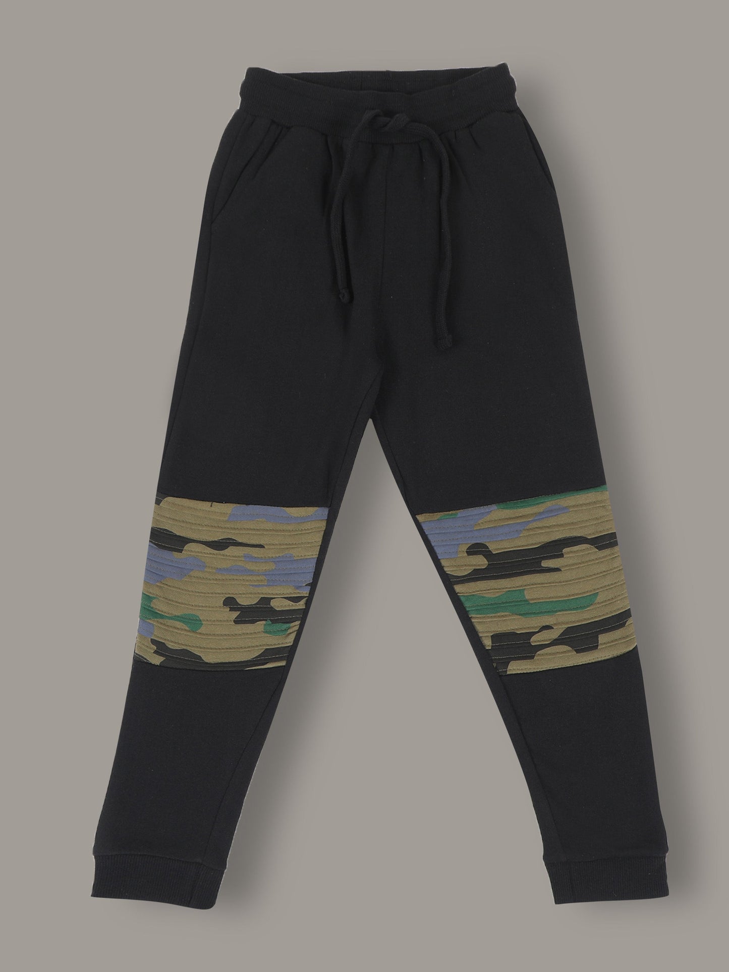 Boys Solid Black Regular fit Trackpant