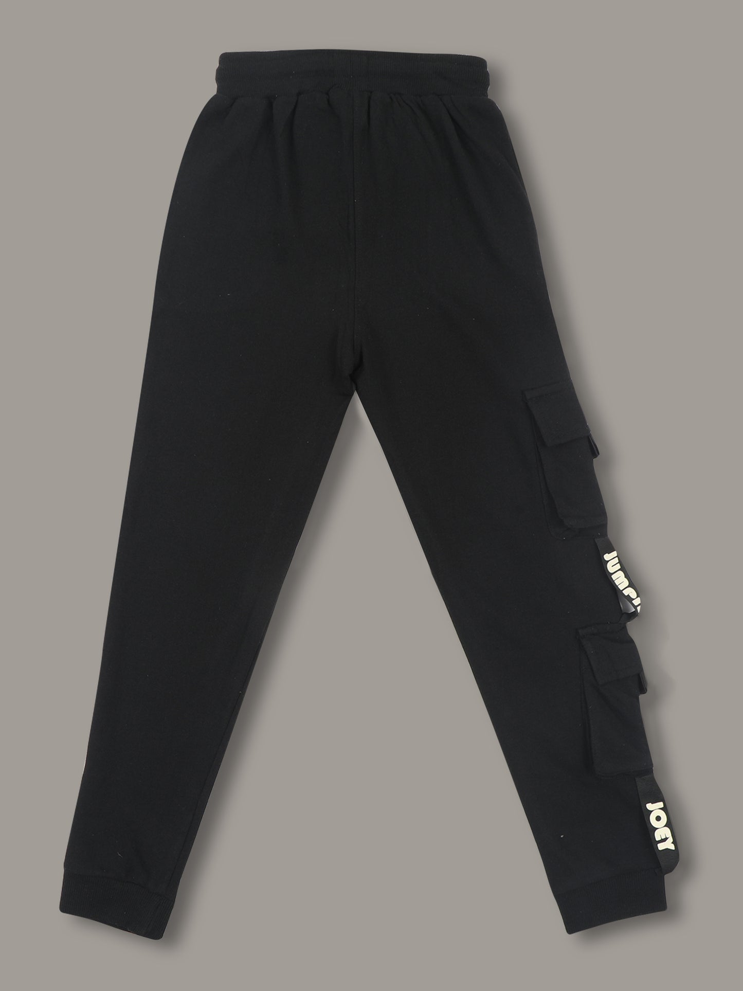 Boys Solid Regular fit Black  Trackpant