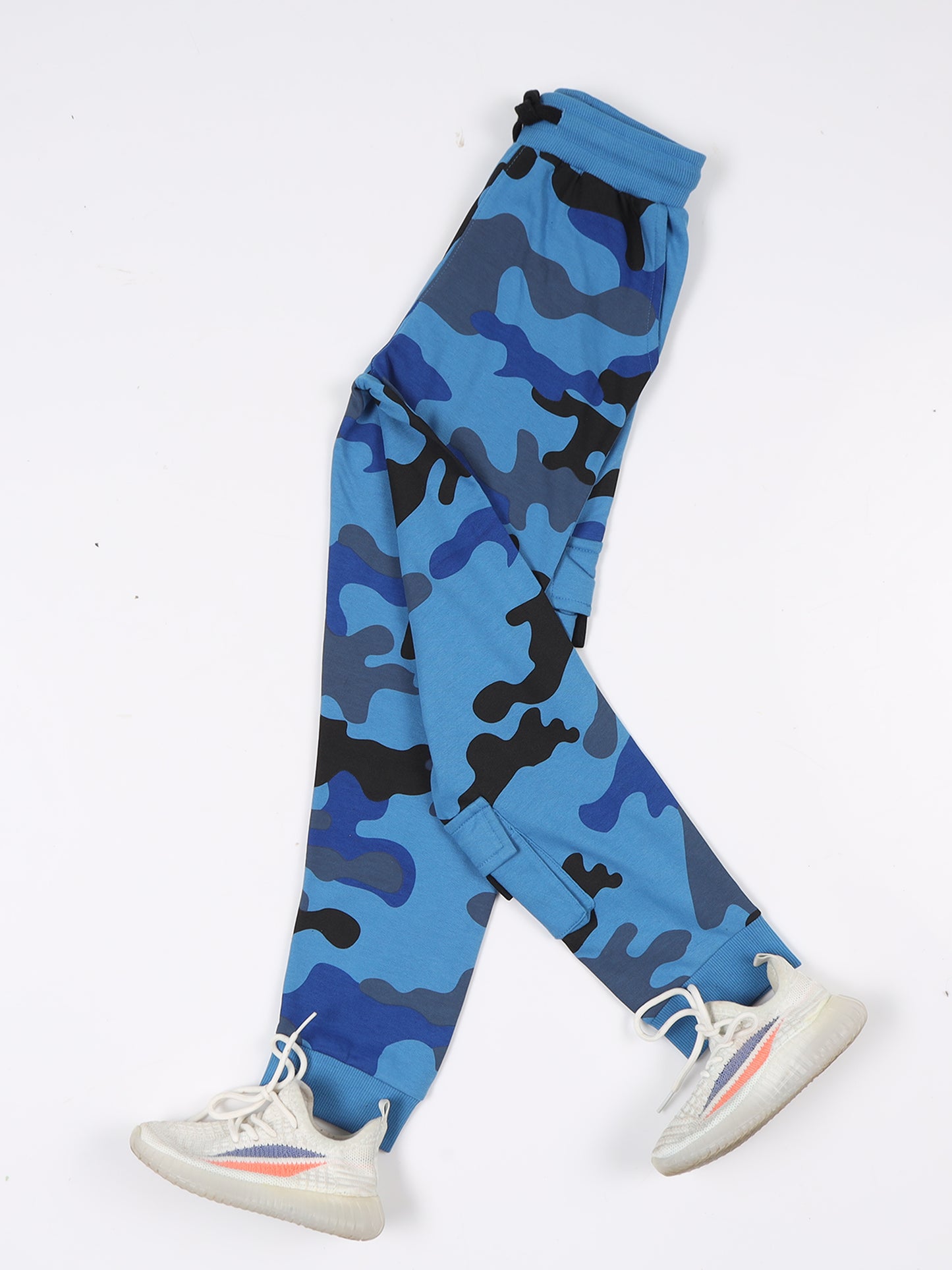 Boys Printed Regular fit Blue  Trackpant