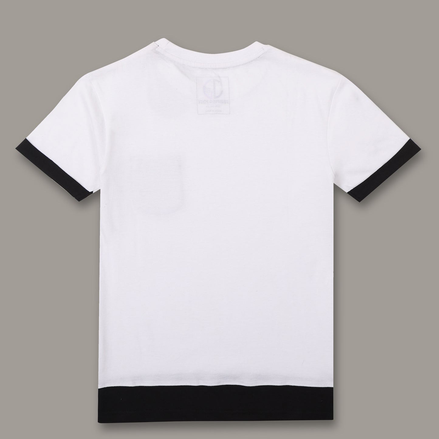 Boys Solid White Longline Drop Shoulder T-Shirt