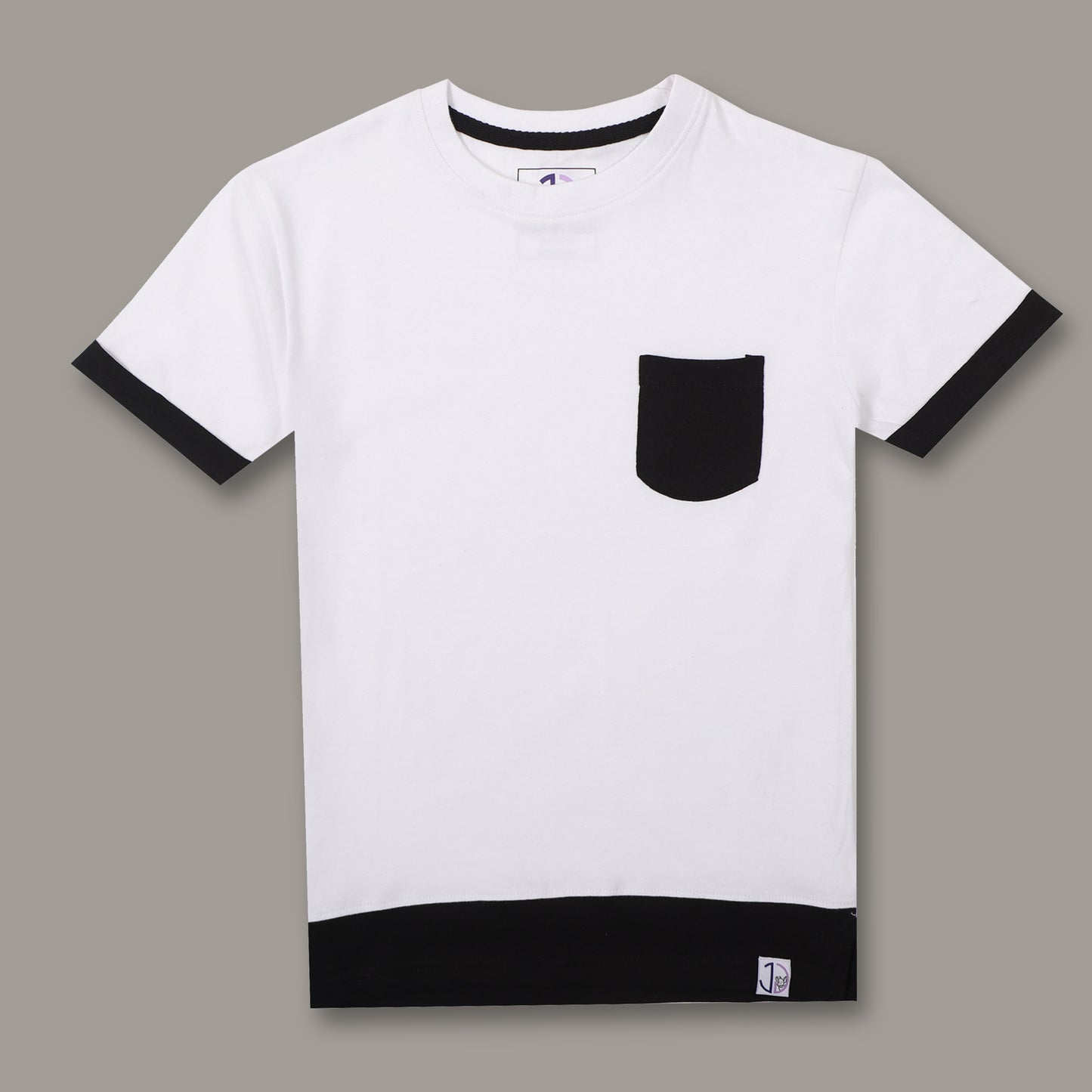 Boys Solid White Longline Drop Shoulder T-Shirt