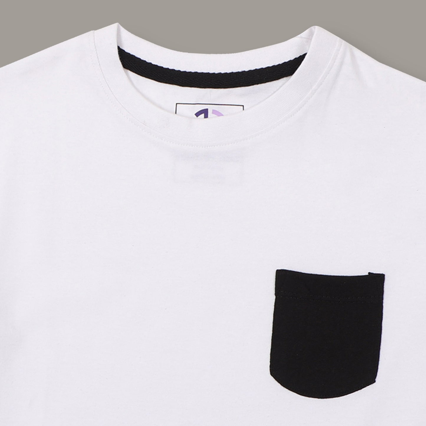 Boys Solid White Longline Drop Shoulder T-Shirt