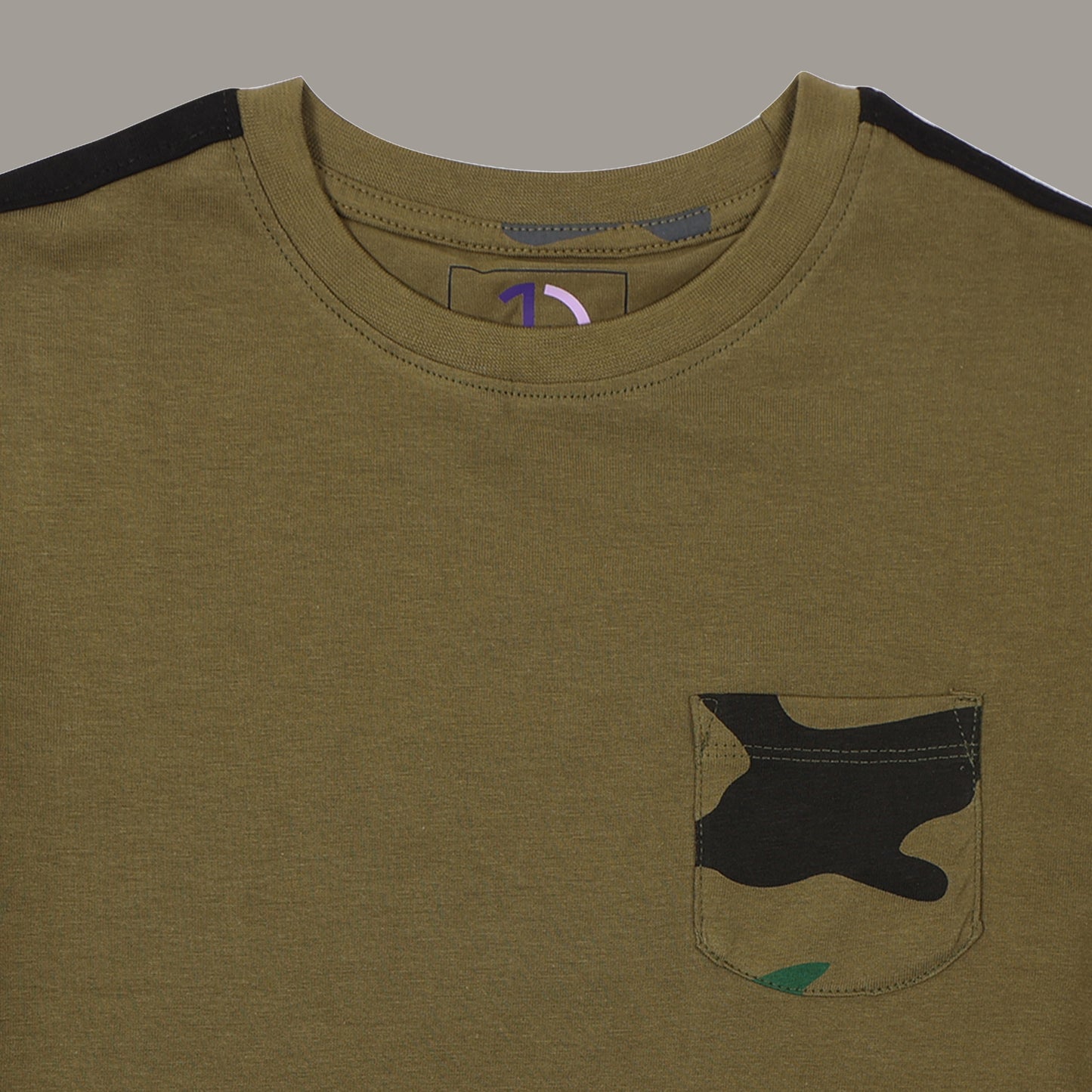 Olive Short Sleeve Boys T-shirt