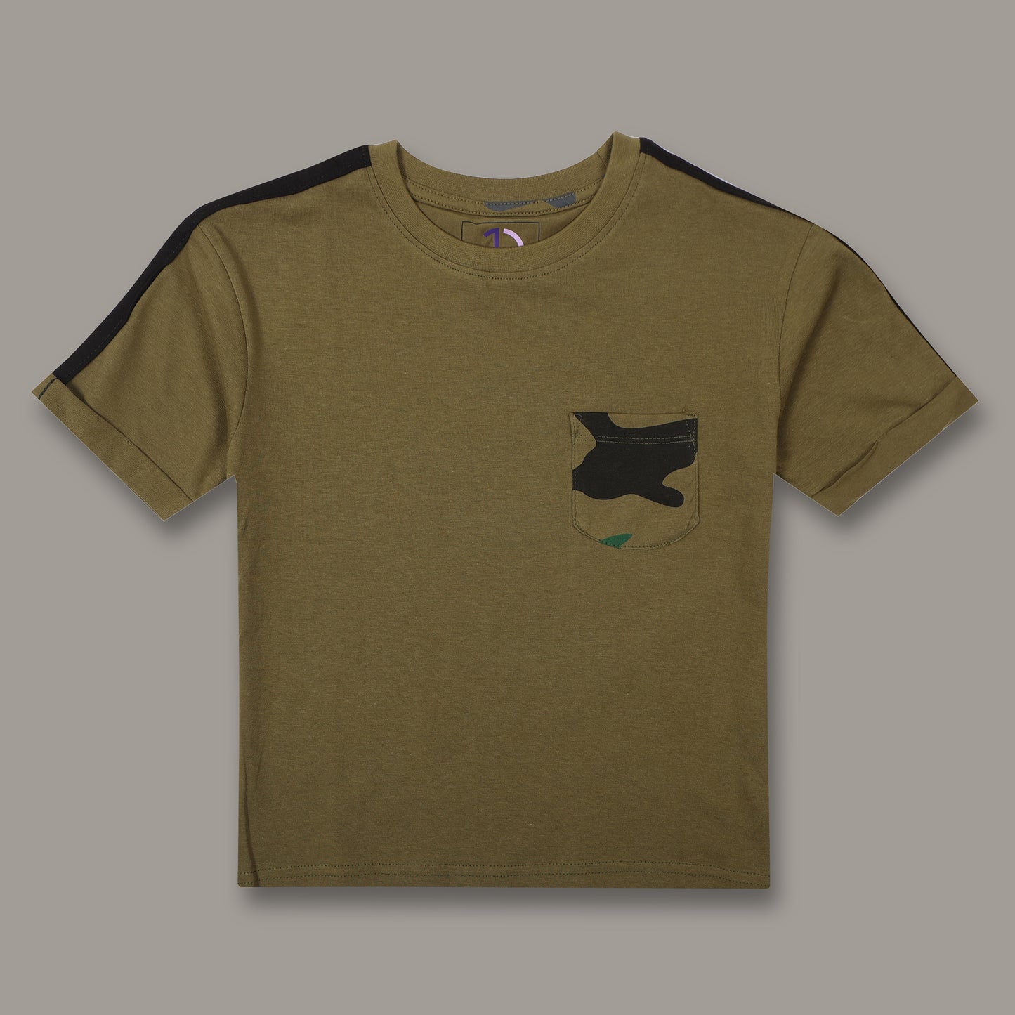 Olive Short Sleeve Boys T-shirt