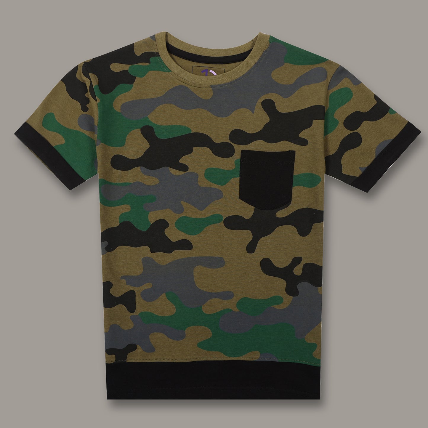 Camo Print Short Sleeve T-shirt