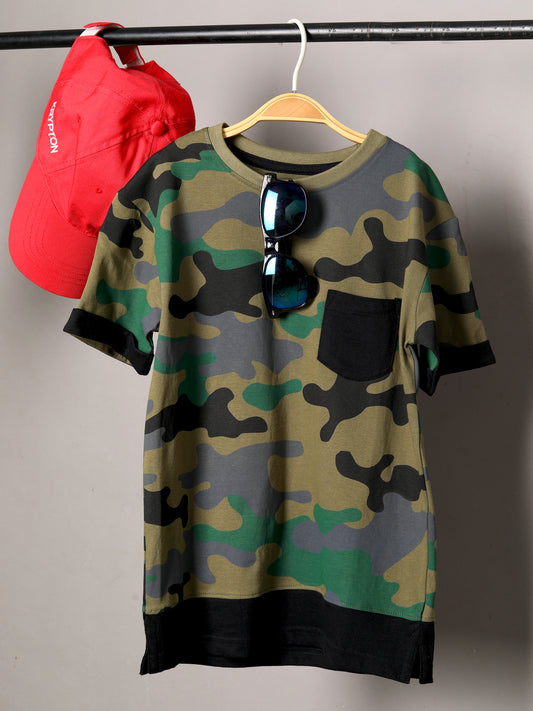 Camo Print Short Sleeve T-shirt