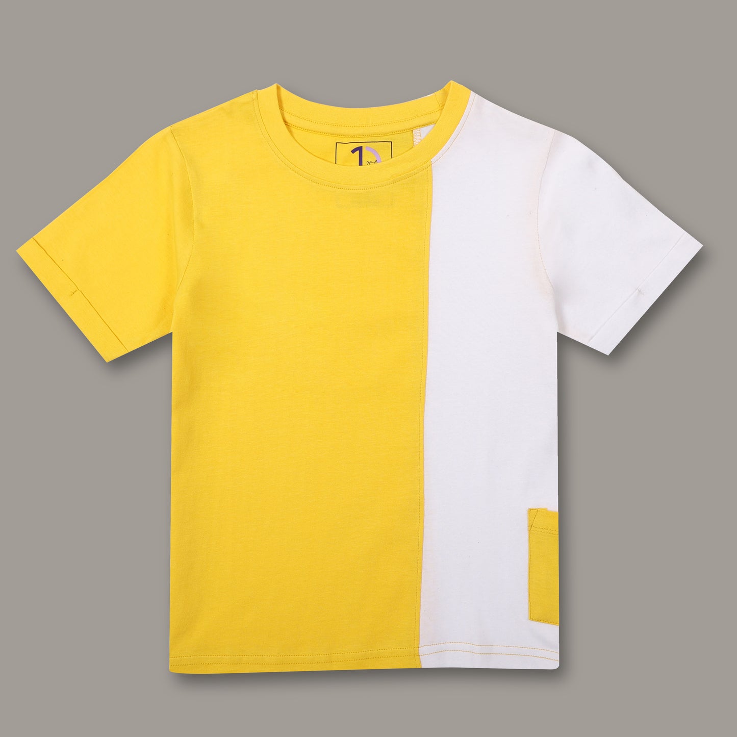 Boys Colorblock Regular fit Yellow  T-Shirt