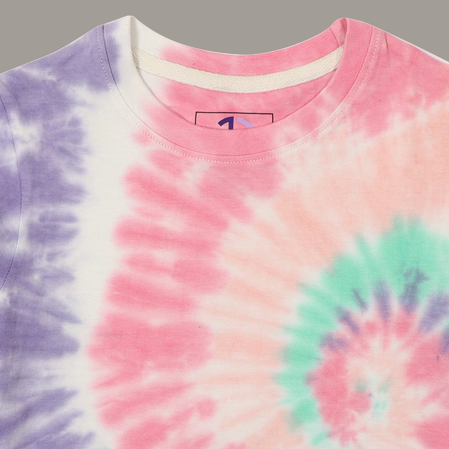 Boys Tie & Dye Regular fit Multi Color  T-Shirt