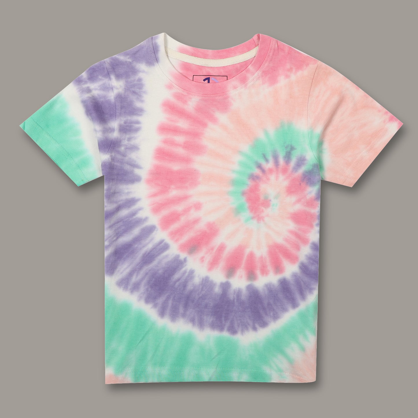 Boys Tie & Dye Regular fit Multi Color  T-Shirt