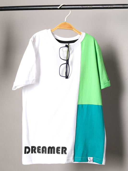 Boys Colorblock Regular fit Multi Color  T-Shirt