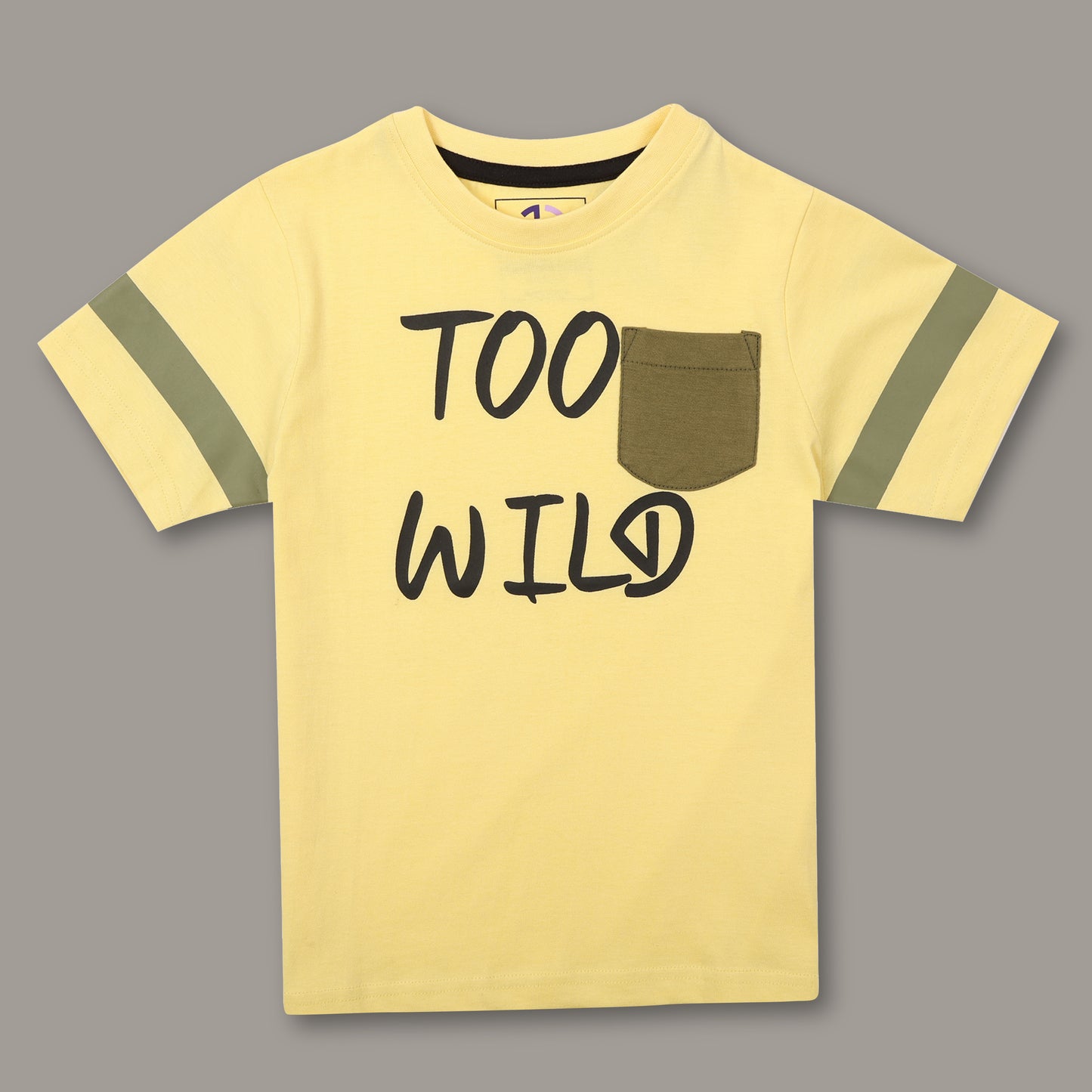 Boys Printed Regular fit Lt. Yellow  T-Shirt