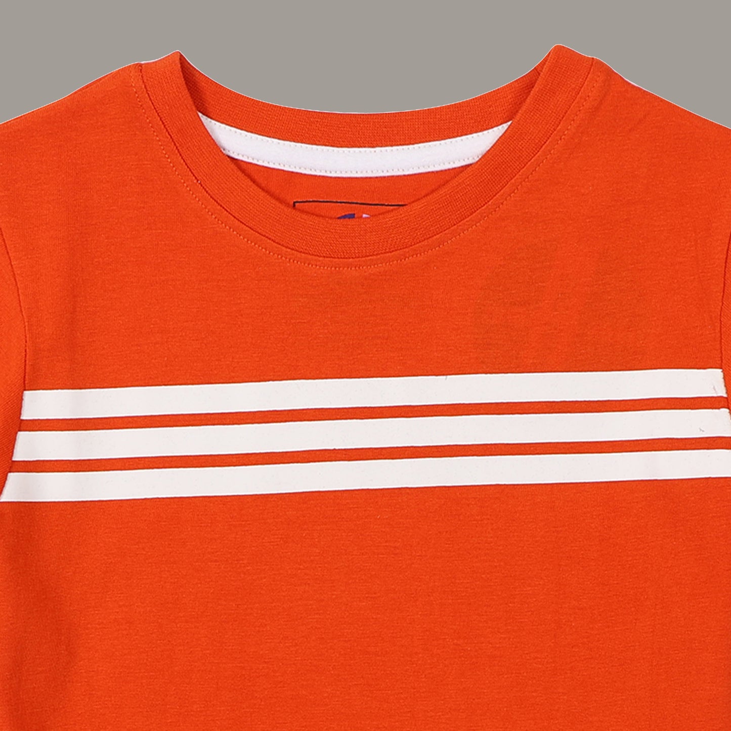 Boys Printed Regular fit Orange  T-Shirt