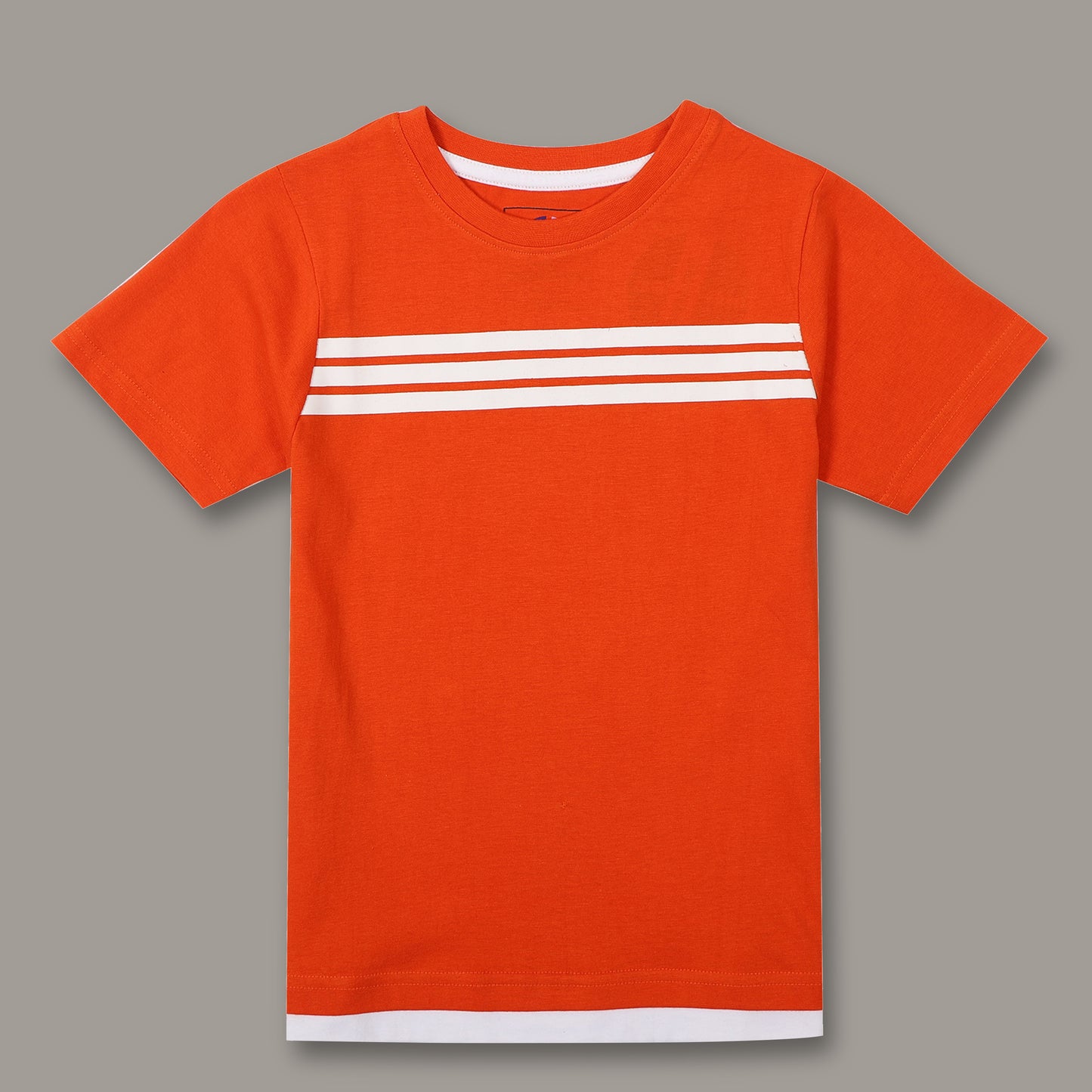 Boys Printed Regular fit Orange  T-Shirt