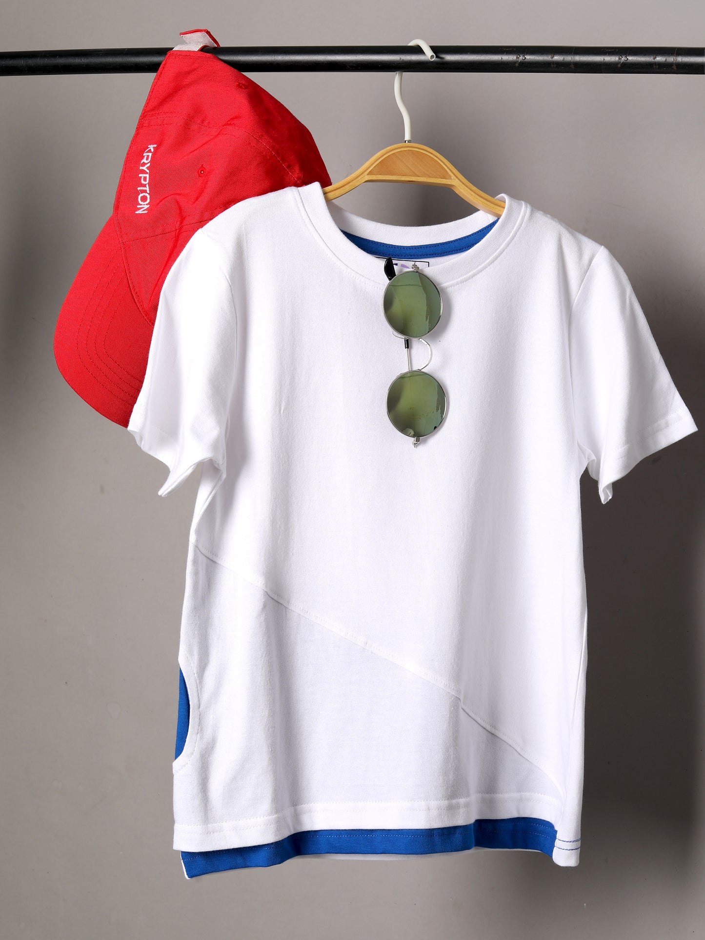 Boys Solid Regular fit White  T-Shirt