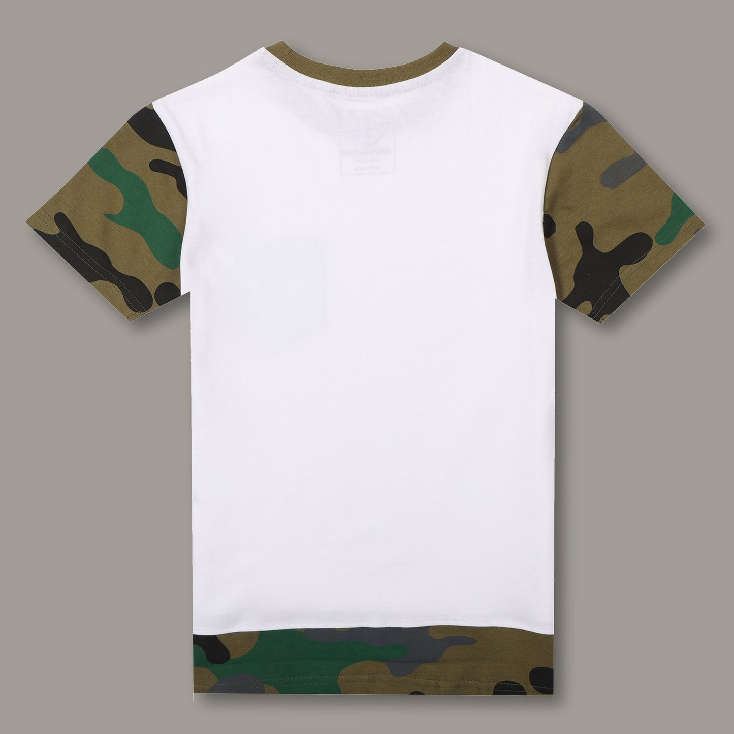 Boys Solid Regular fit White Longline T-Shirt