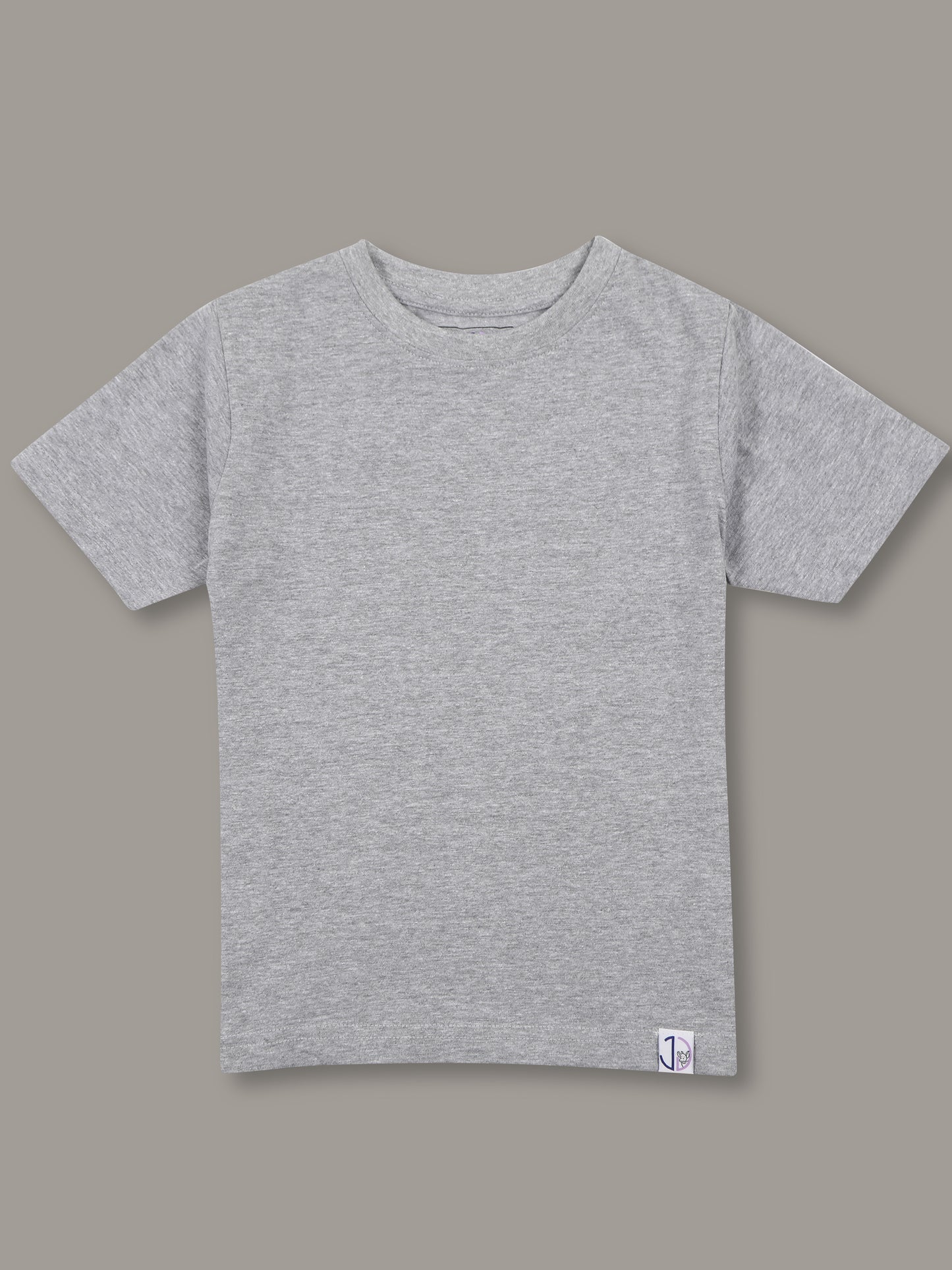 Boys Solid Regular fit Grey  T-Shirt