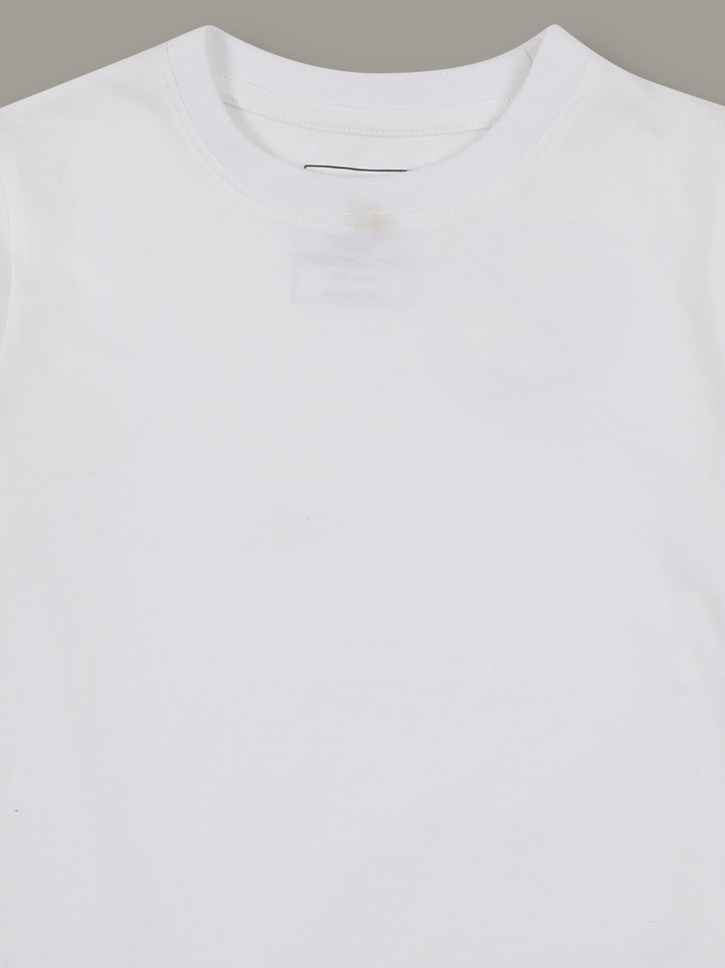 Boys Solid Regular fit White  T-Shirt