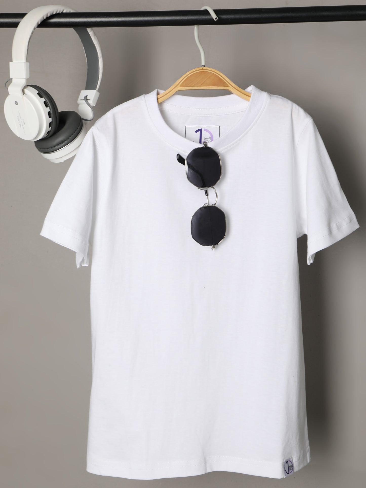 Boys Solid Regular fit White  T-Shirt