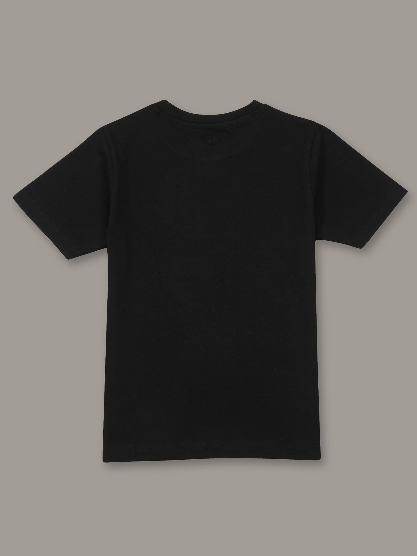 Boys Solid Regular fit Black  T-Shirt