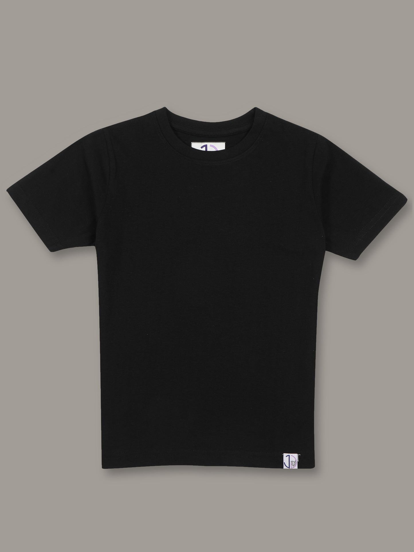 Boys Solid Regular fit Black  T-Shirt