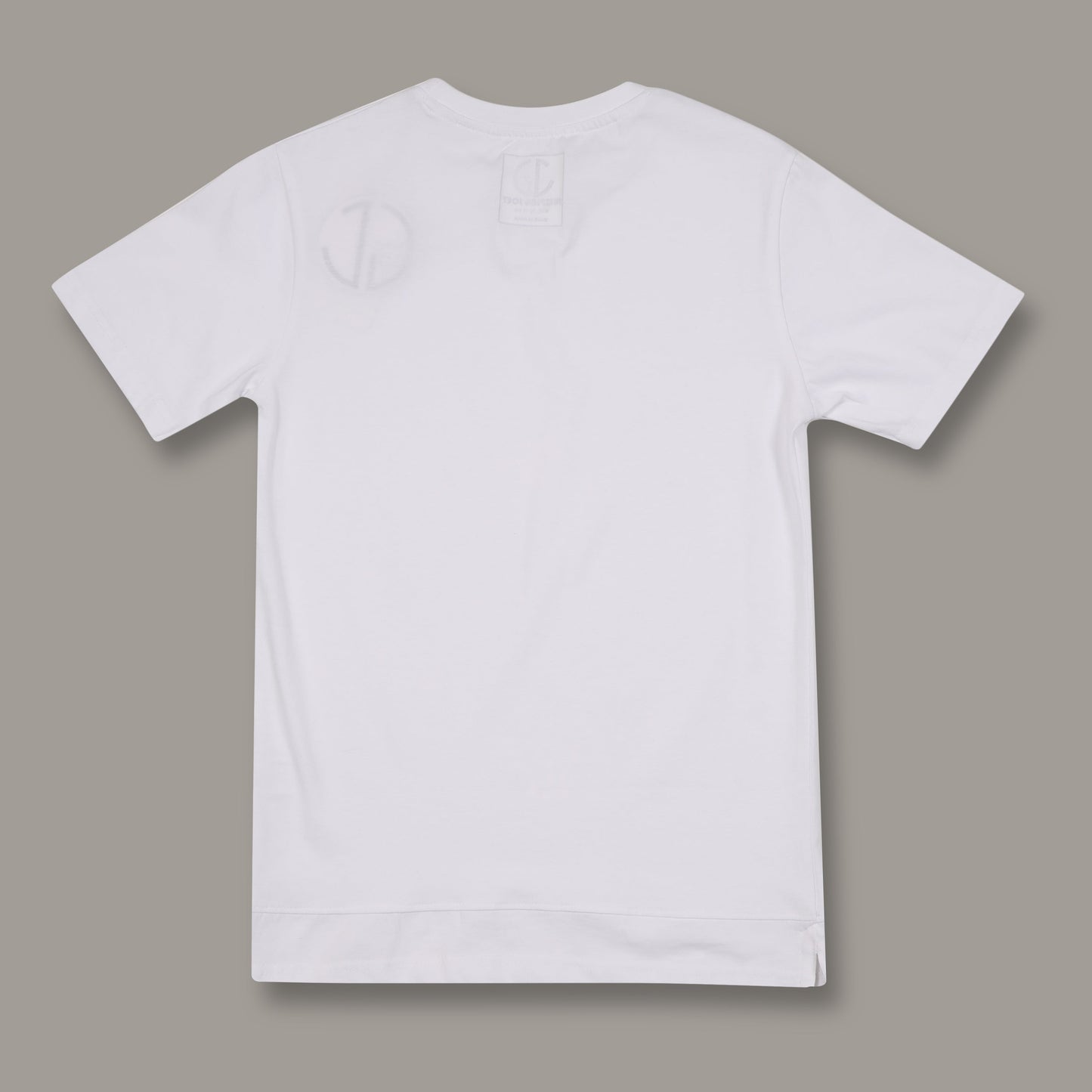 Boys Solid White Longline Drop Shoulder T-Shirt