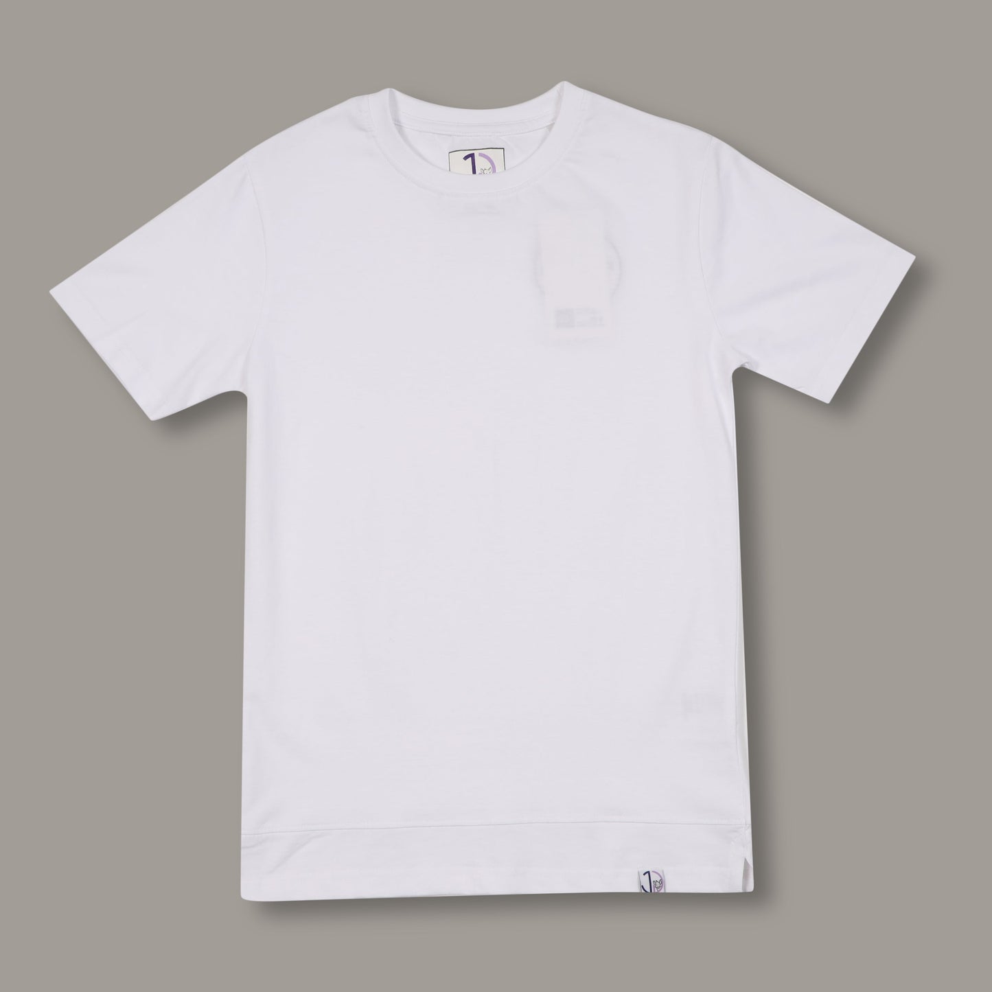 Boys Solid White Longline Drop Shoulder T-Shirt