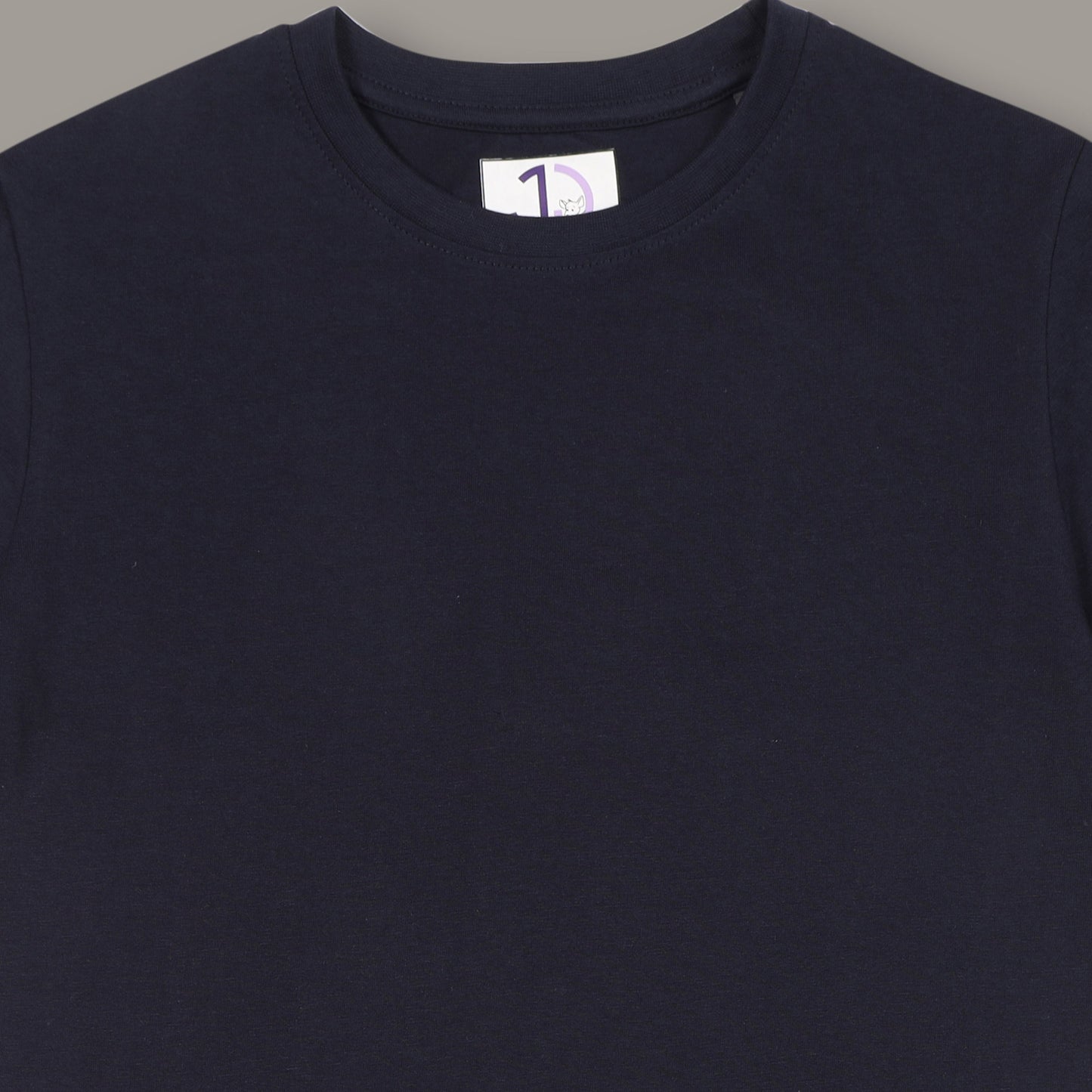 Boys Solid Navy Longline Drop Shoulder T-Shirt