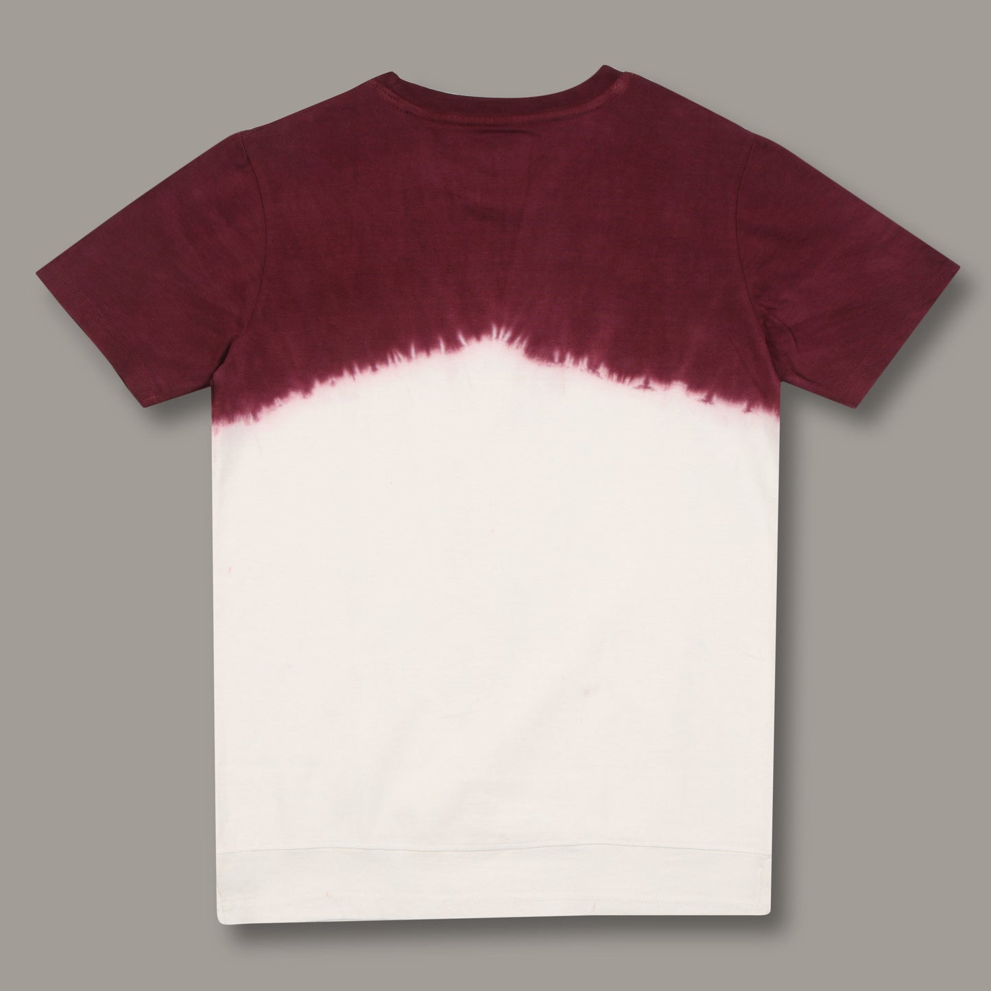 Boys Tie & Dye Maroon Longline Drop Shoulder T-Shirt