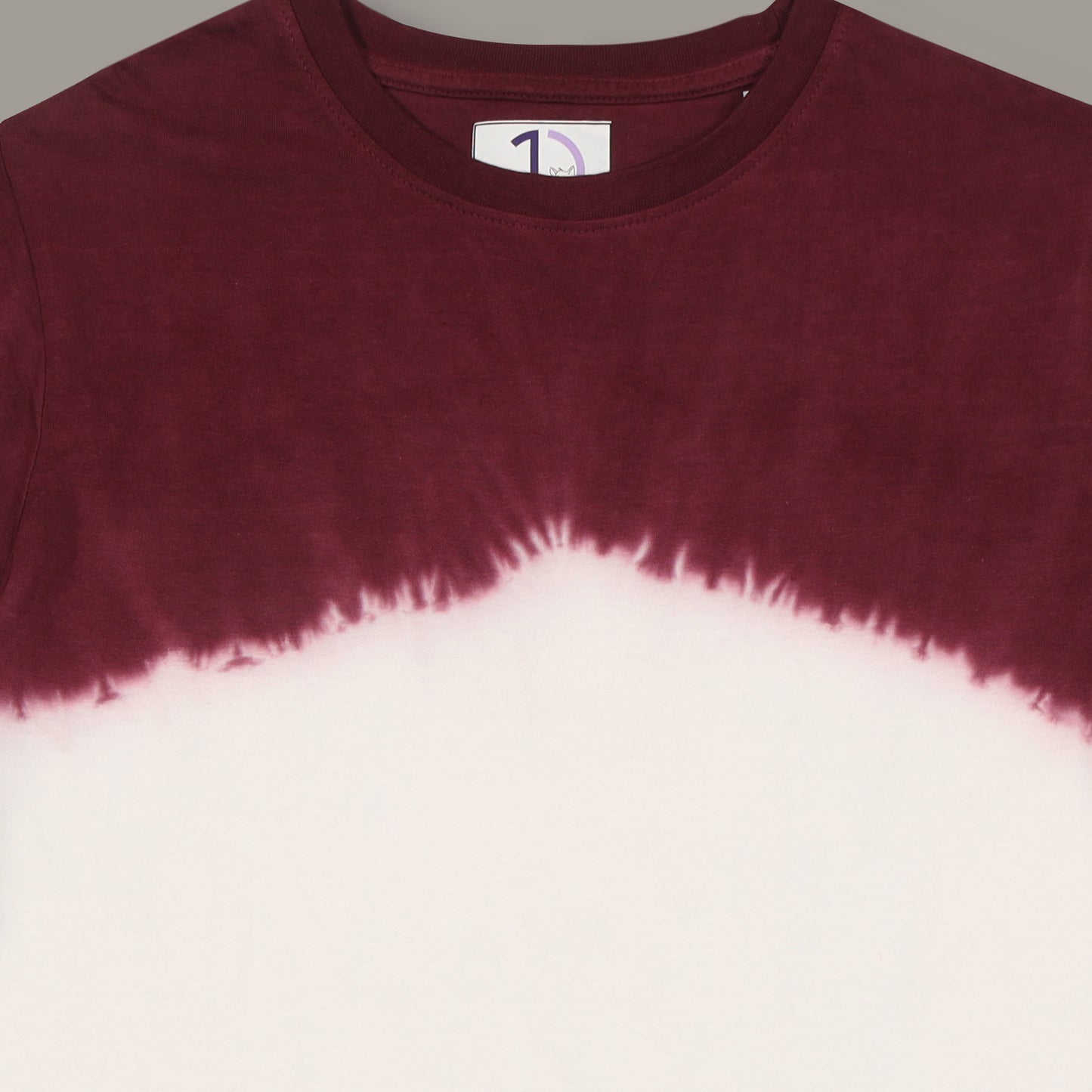 Boys Tie & Dye Maroon Longline Drop Shoulder T-Shirt