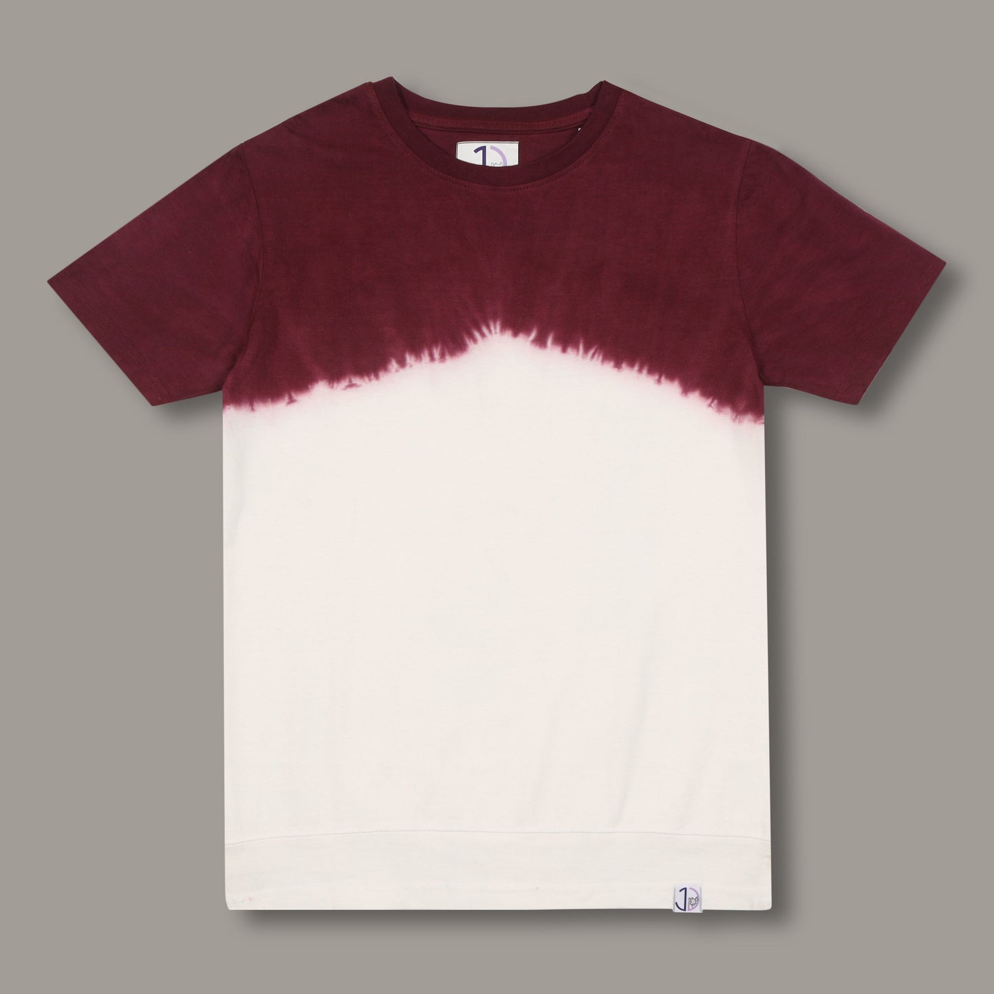 Boys Tie & Dye Maroon Longline Drop Shoulder T-Shirt