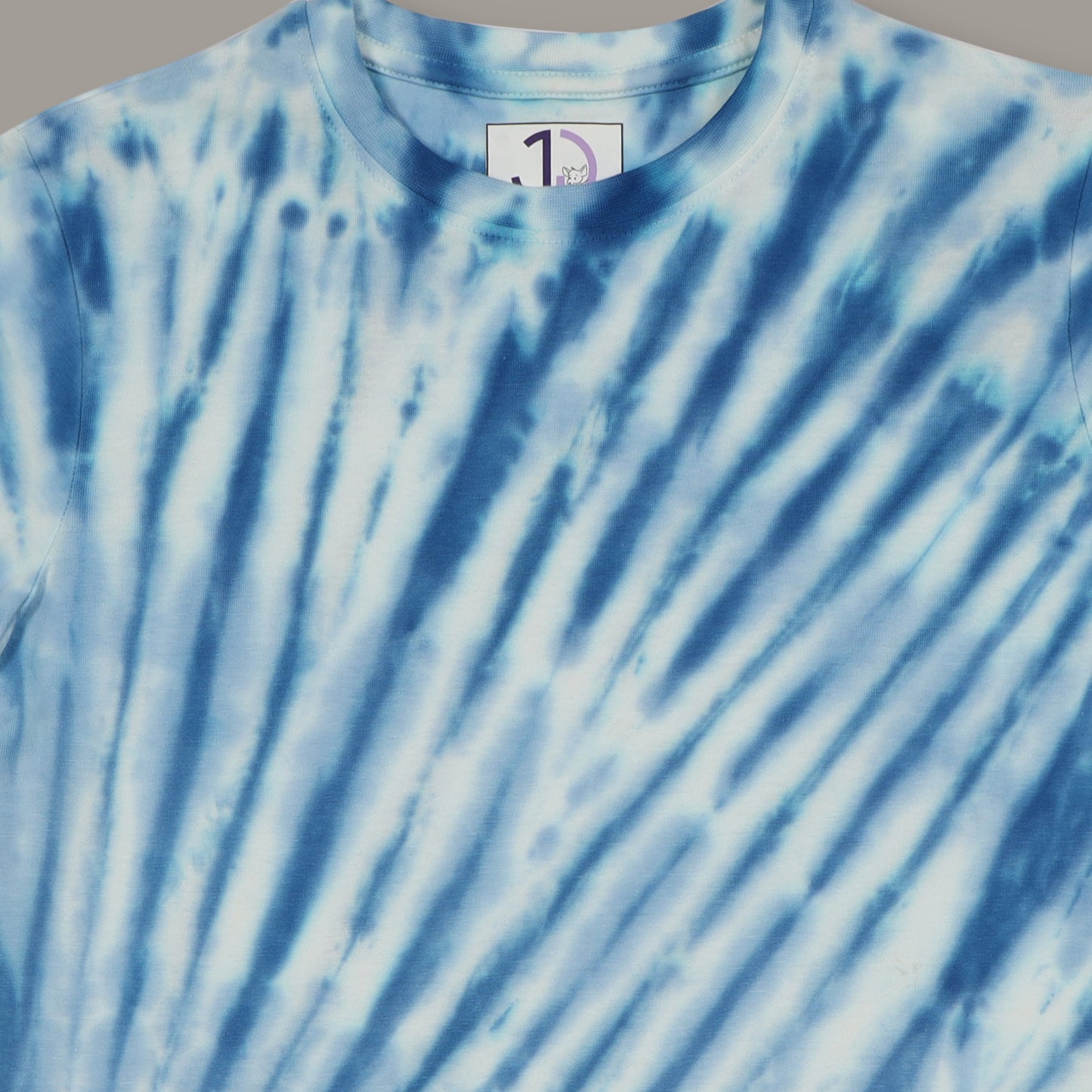 Boys Tie & Dye Blue Longline Drop Shoulder T-Shirt