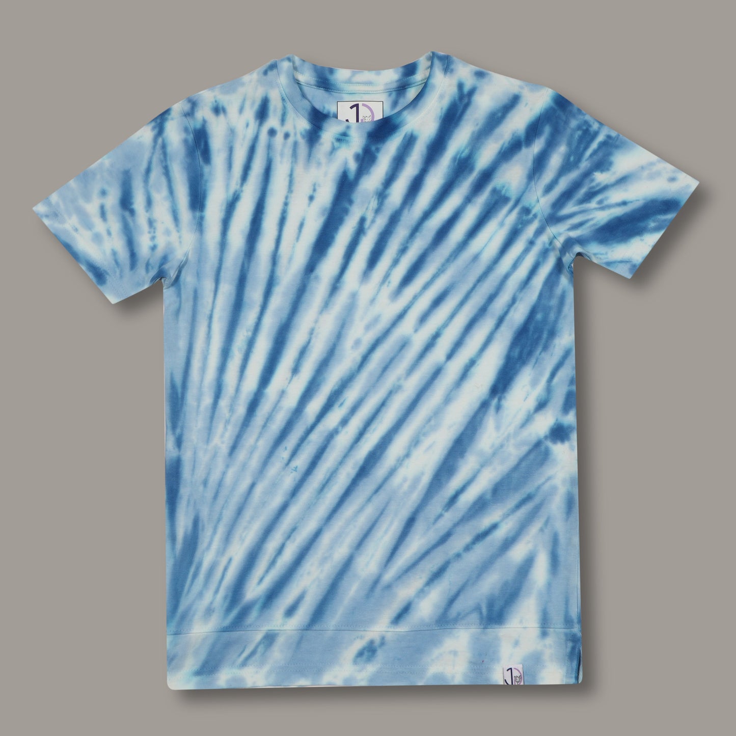 Boys Tie & Dye Blue Longline Drop Shoulder T-Shirt