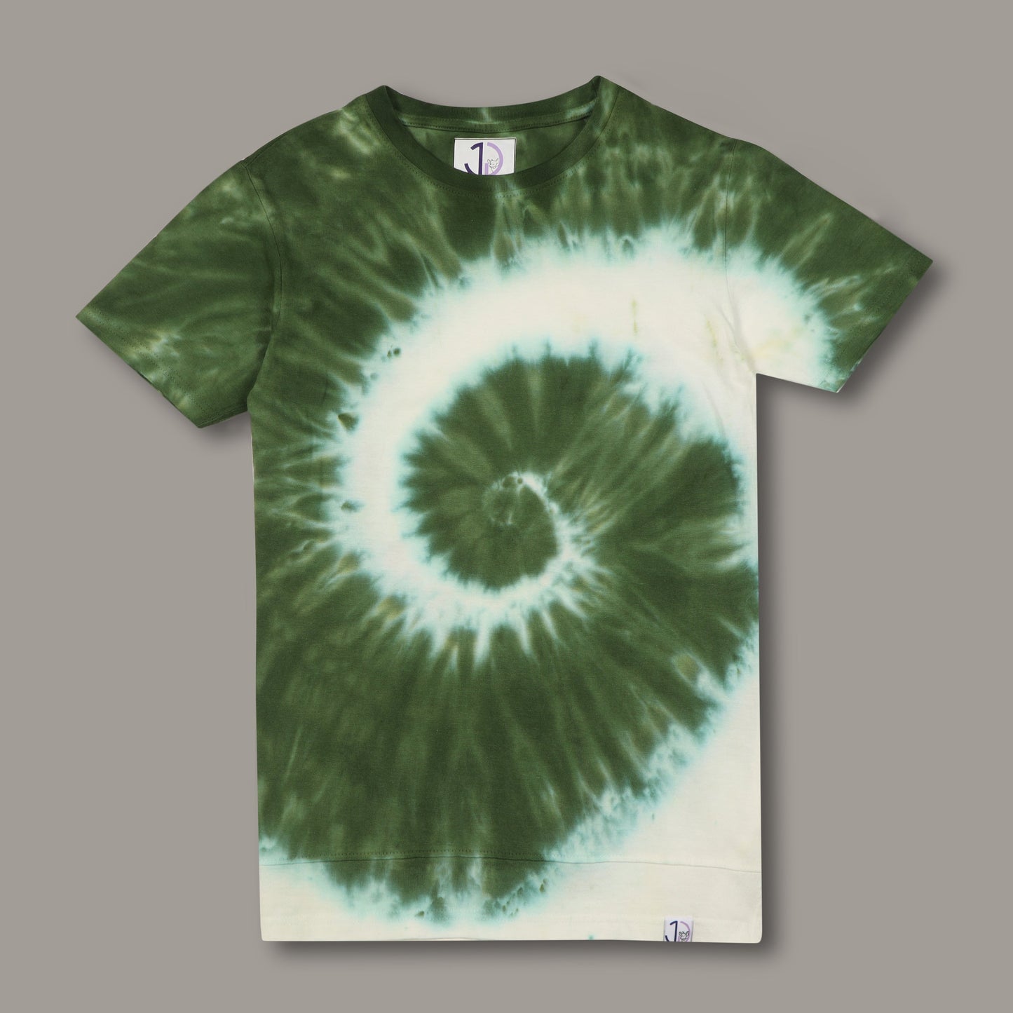 Boys Tie & Dye Green Longline Drop Shoulder T-Shirt