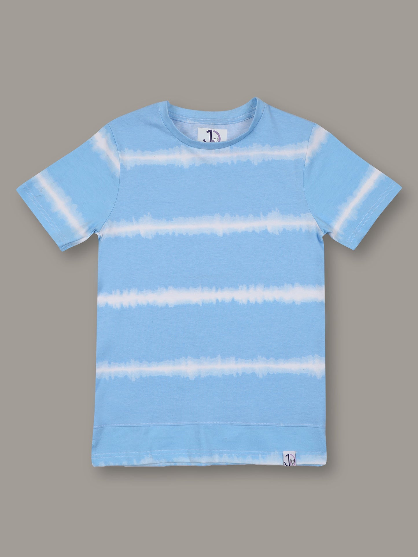 Boys Tie & Dye Blue Regular fit T-Shirt