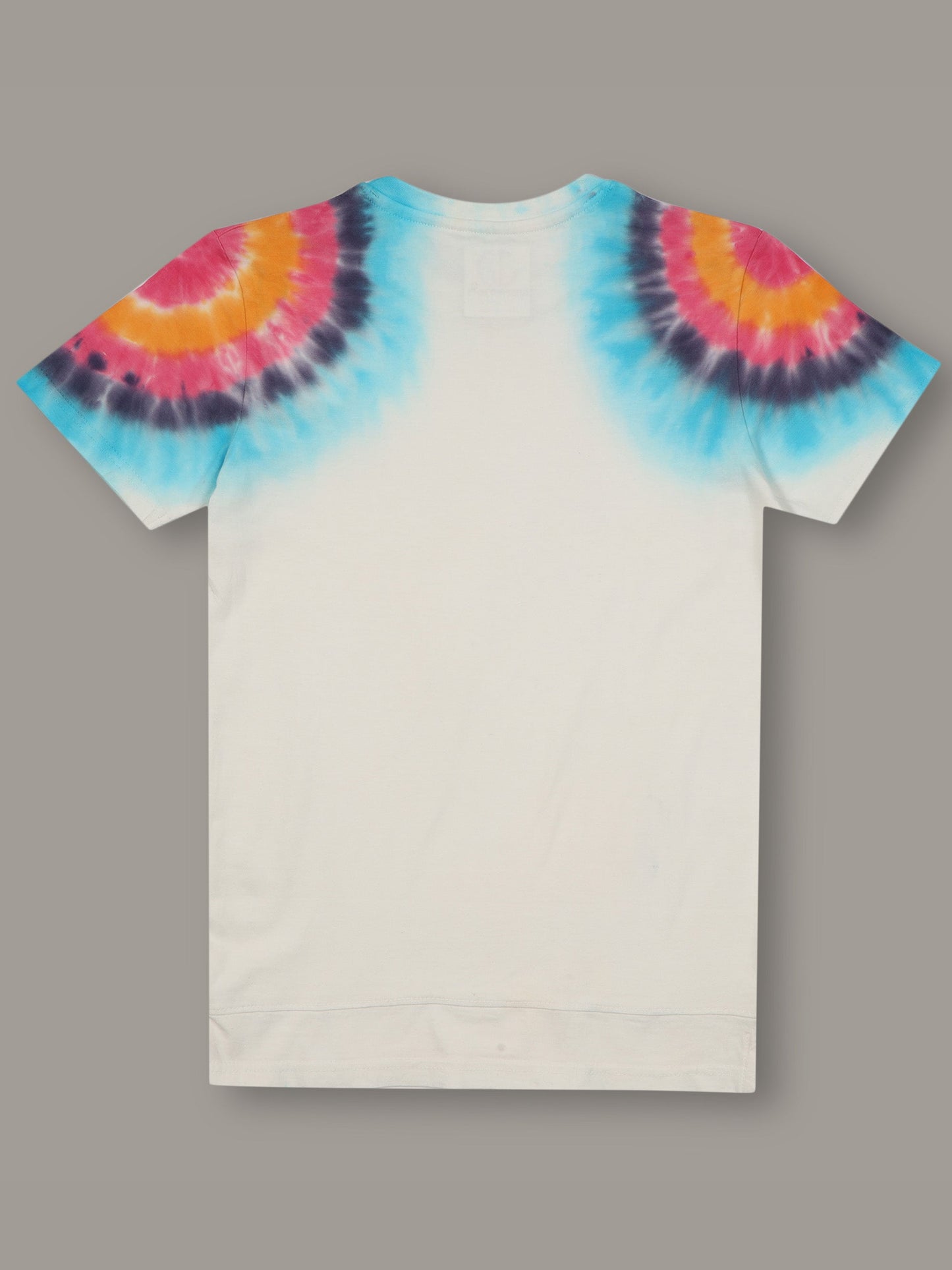 Boys Tie & Dye White Longline Drop Shoulder T-Shirt